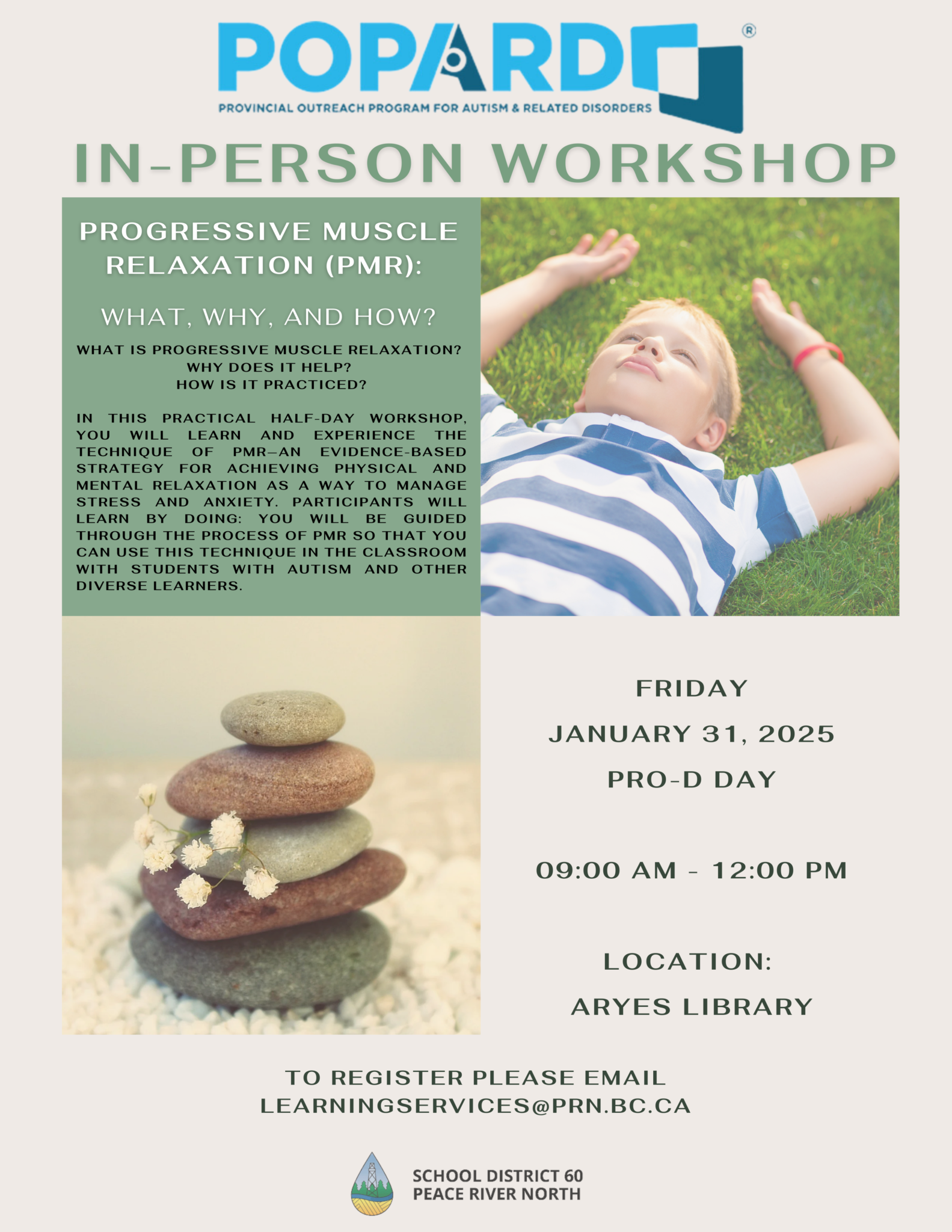 Progressive Muscle Relaxation POPARD Inperson Jan. 31, 2025